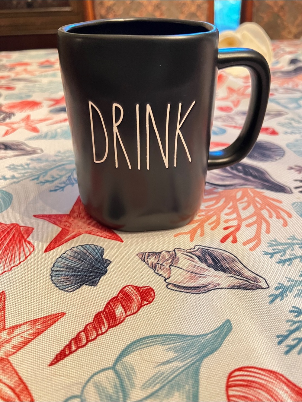 Rae Dunn Black 'DRINK' Ceramic Mug
